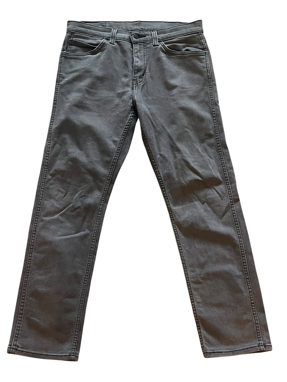 Levis 508 Jeans Mens 31 x 30 Gray Charcoal Wash Regular Tapered Stretch Denim